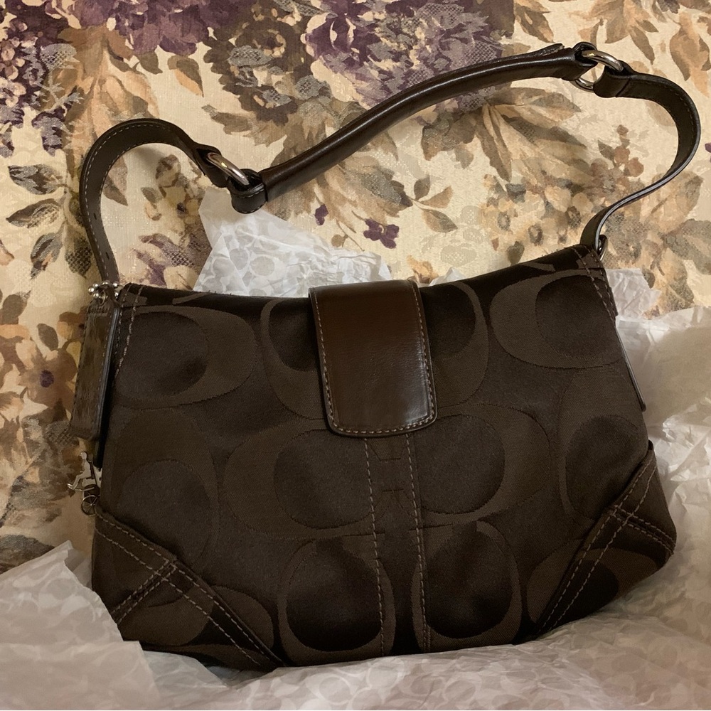 Coach Signature Buckle Flap Bag